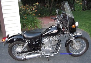 Bike #10 - Yamaha 2002 Virago 250 - bought this bike to see if it was fast enough and because I like the underdog - after I changed seating position bike is unbelievable - now it has its own website