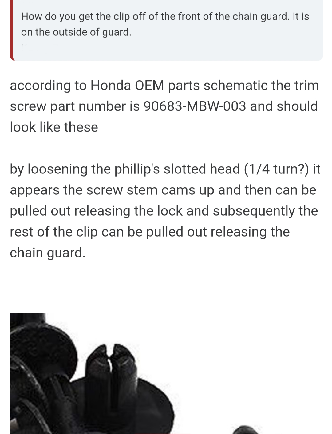 CHAIN – replacing – Rebel500